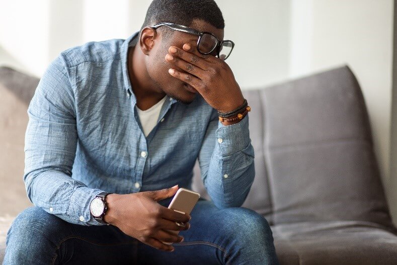 Stressed man